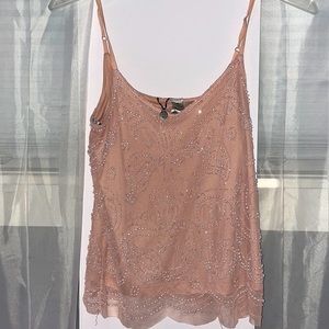 pink pearl beaded top